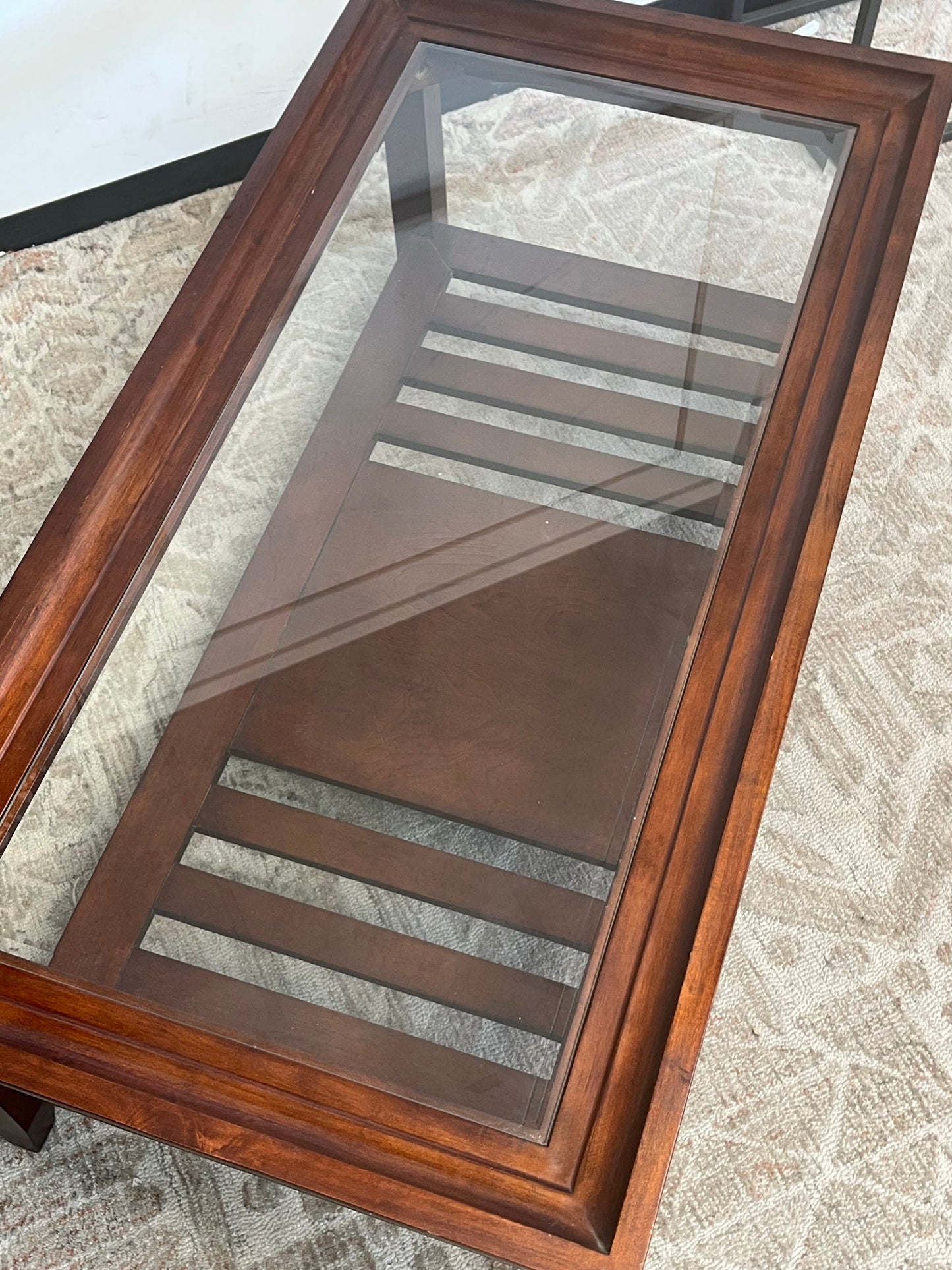 Craftsman Style Glass Coffee Table