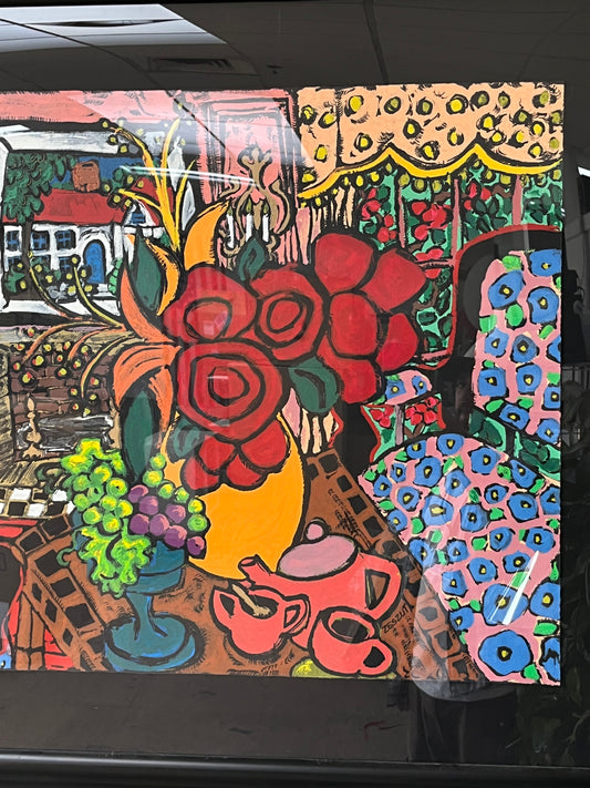 Laurie Zeszut Framed Artwork "Afternoon Tea" 40 x 52