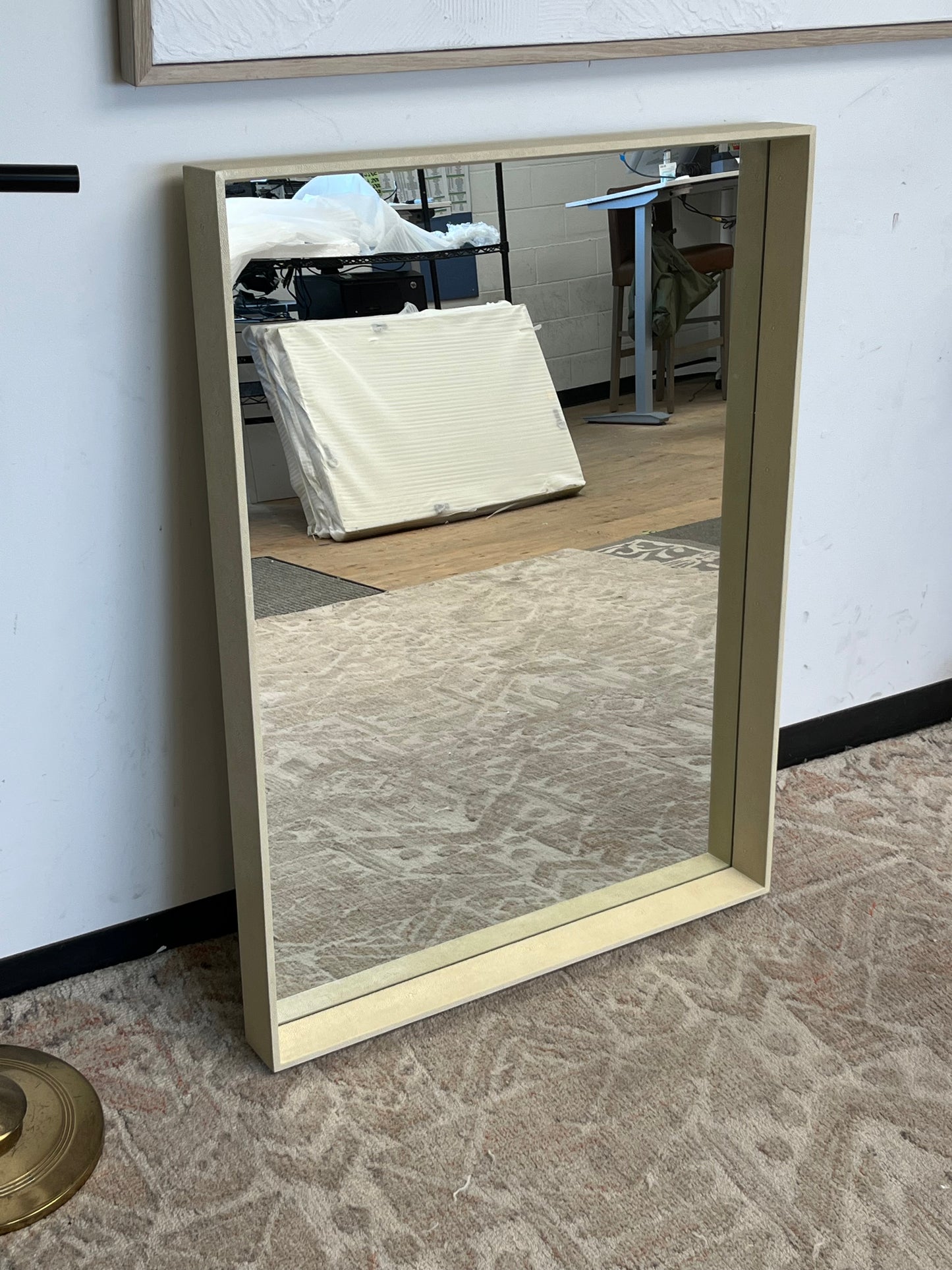 Faux Shagreen Hanging Wall Mirrors