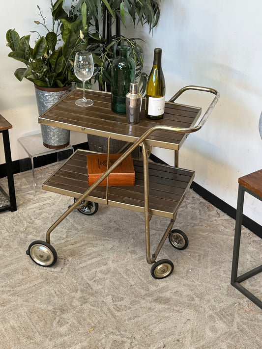 Vintage Metal Bar Cart