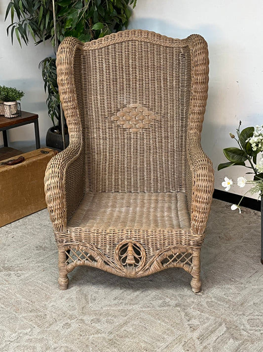 Outdoor Woven Rattan Chair - Missing Cushion