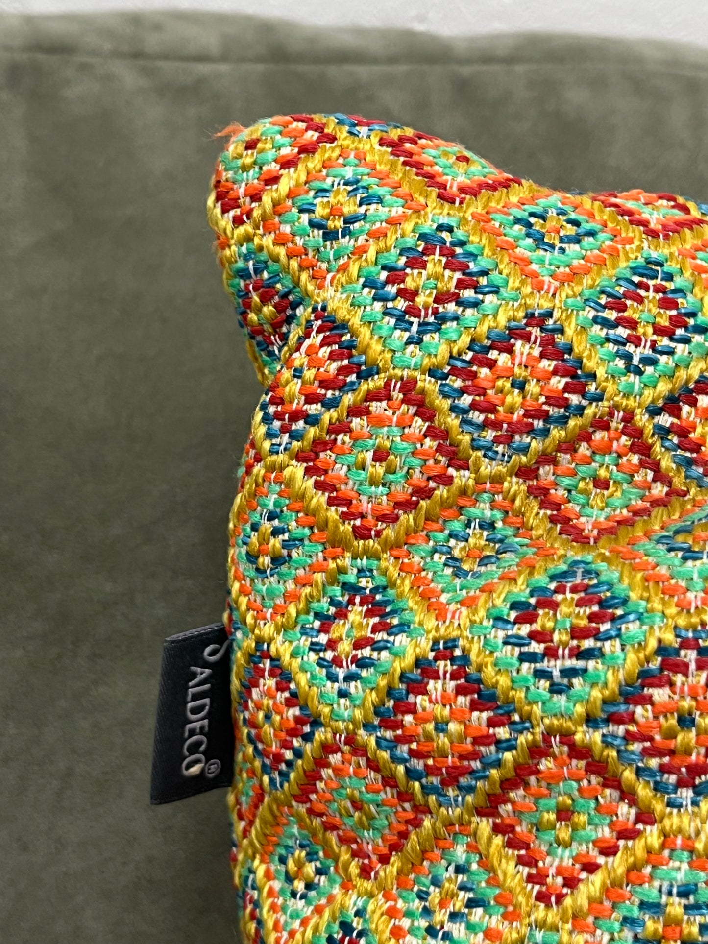 24" Orange Moroccan Style Geometric Pillow