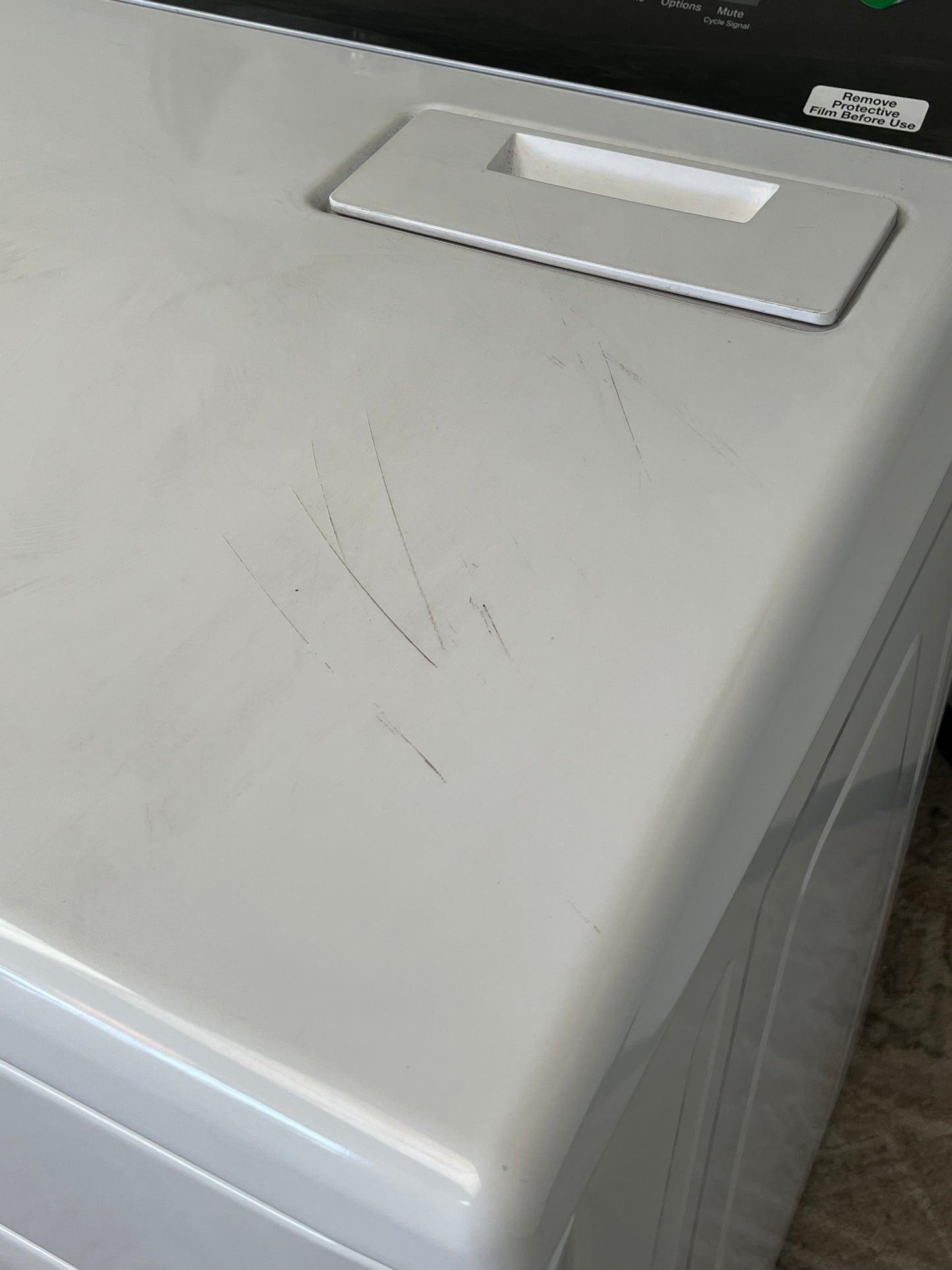 Whirlpool 7 cu. ft. White Top Load Electric Dryer Without Plug - Scratched