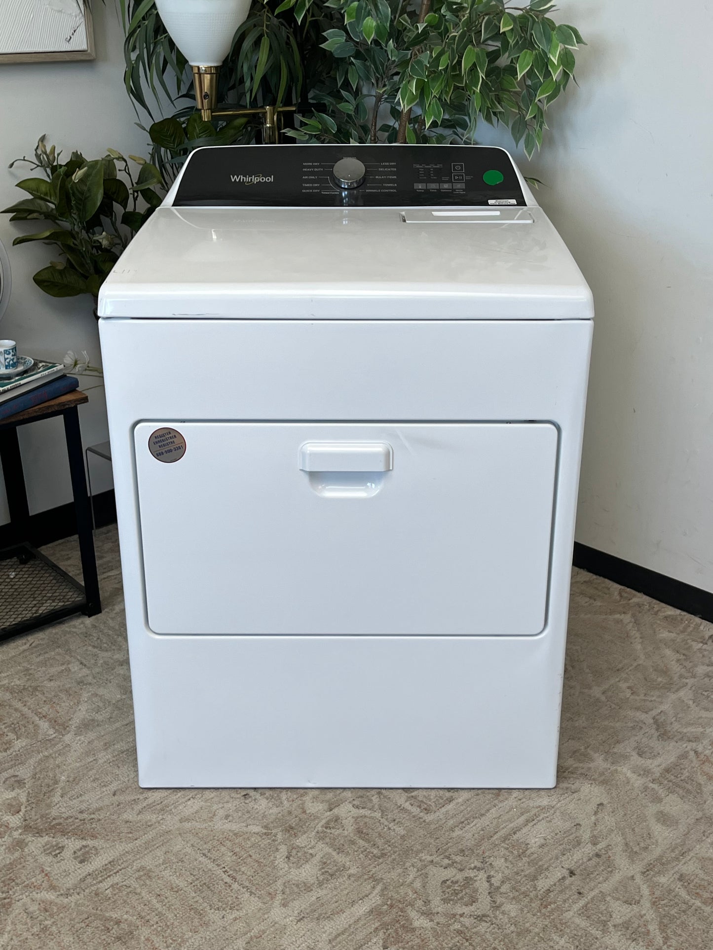 Whirlpool 7 cu. ft. White Top Load Electric Dryer Without Plug - Scratched