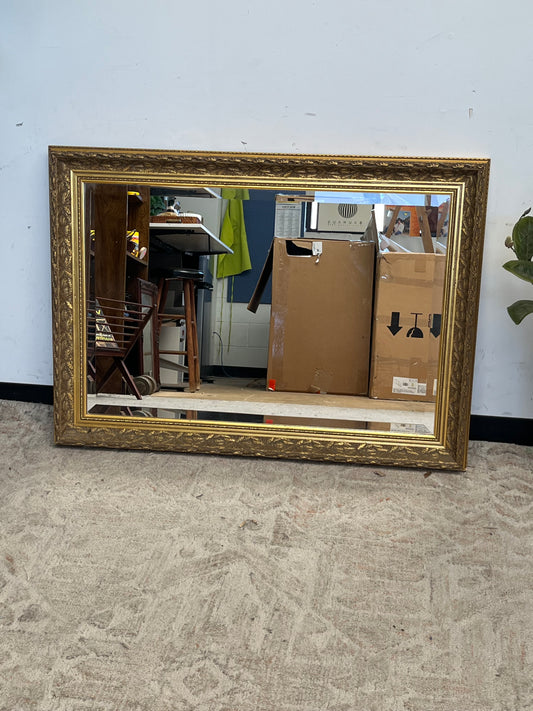 Ornate Gold Wooden 42 x 30 Mirror