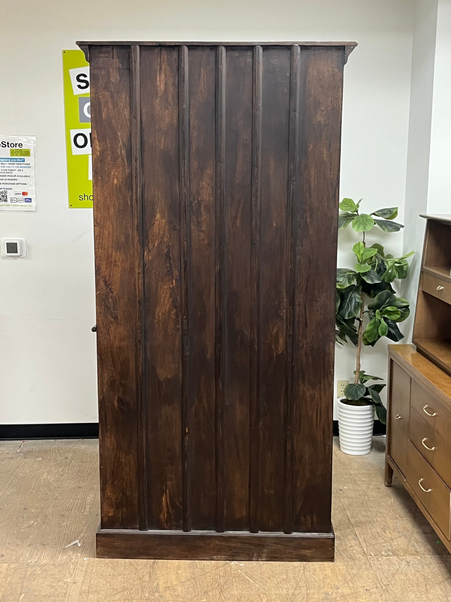 Hand Carved Bohemian Style Wooden Bookcase