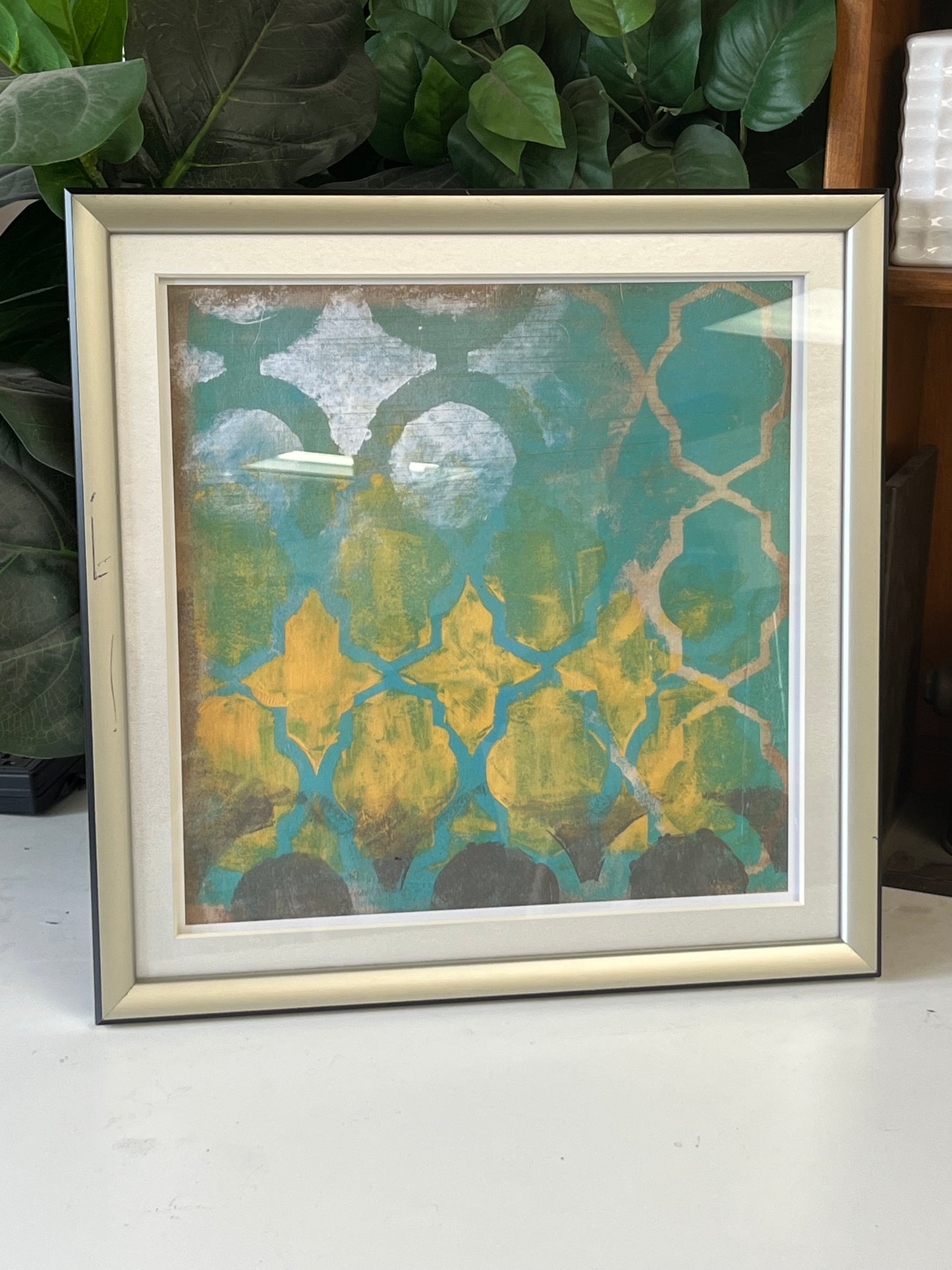 Geometric Neo Lattice Print Wall Art