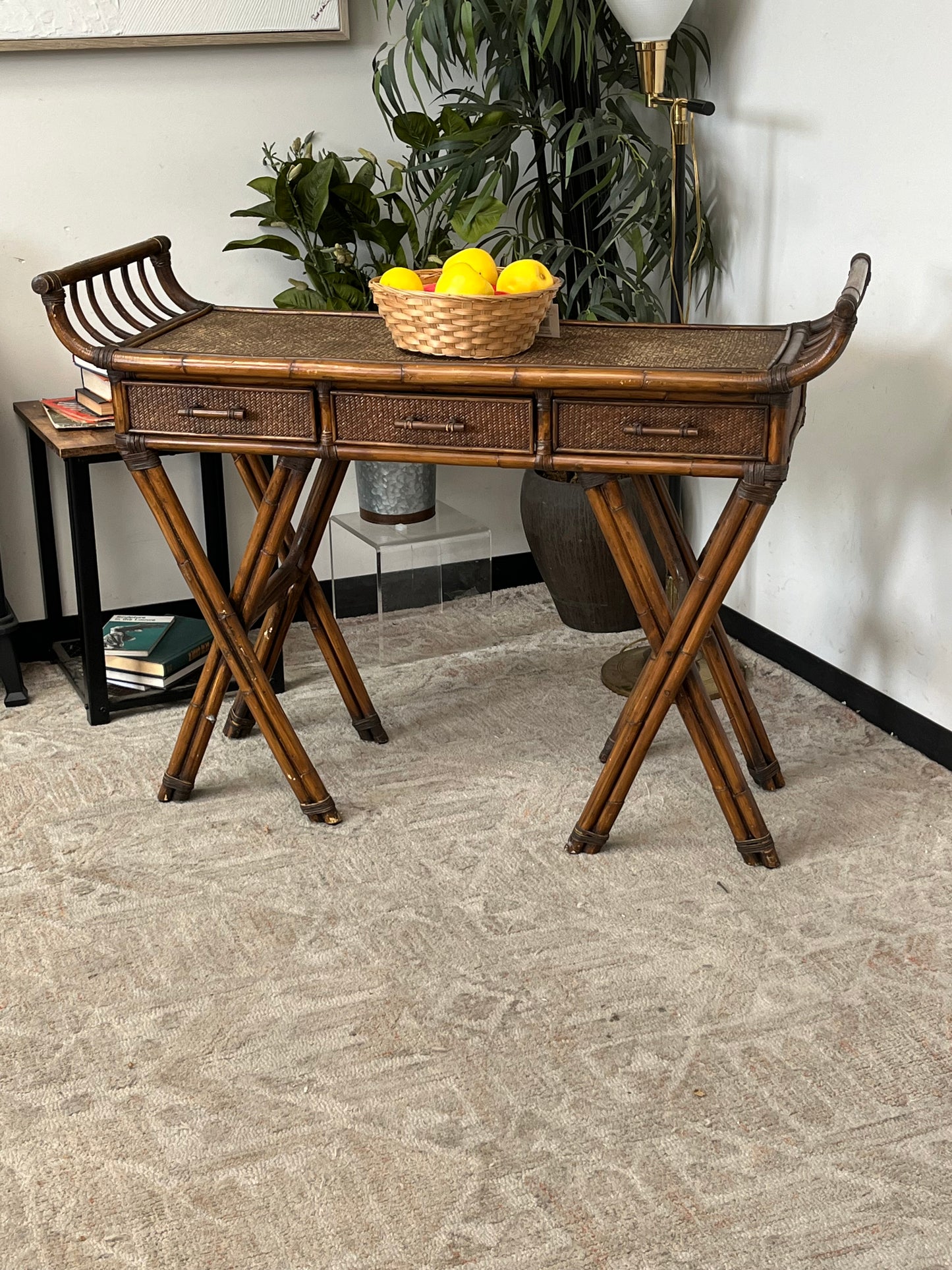 Rattan Console Table