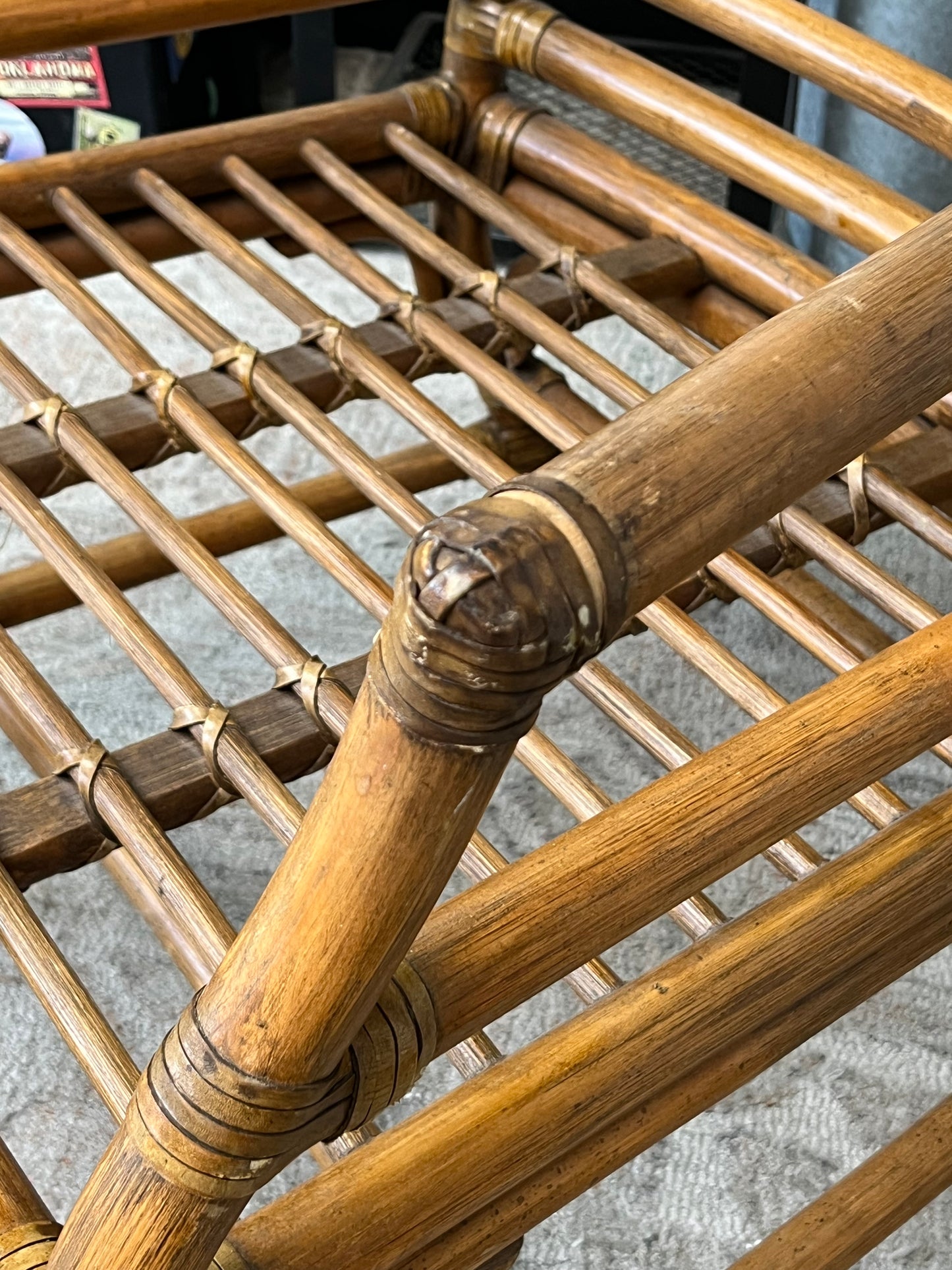 McGuire-Style Rattan Target Back Club Chair