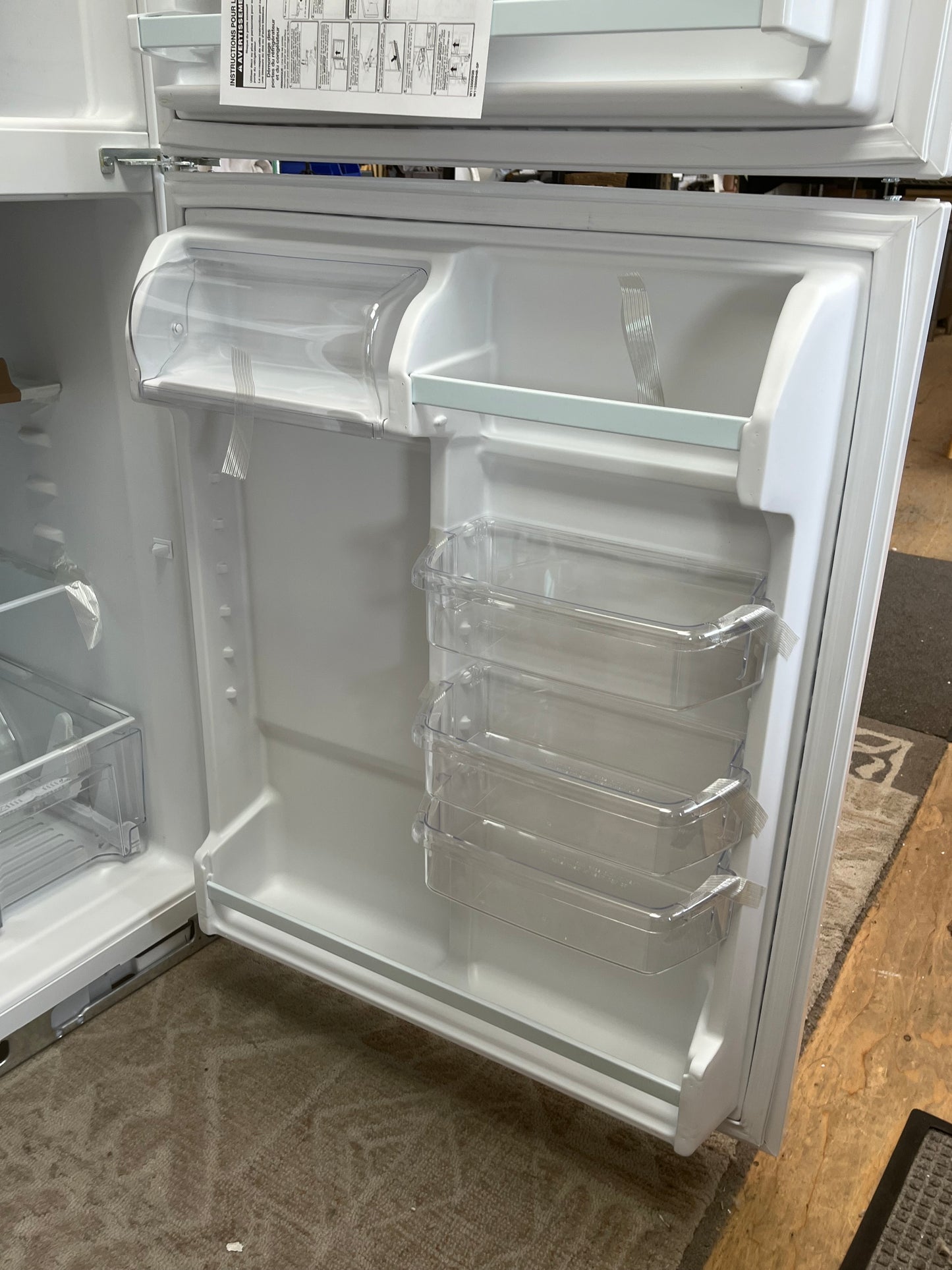 Whirlpool 20 Cu.ft White Top Freezer Refrigerator - Dented