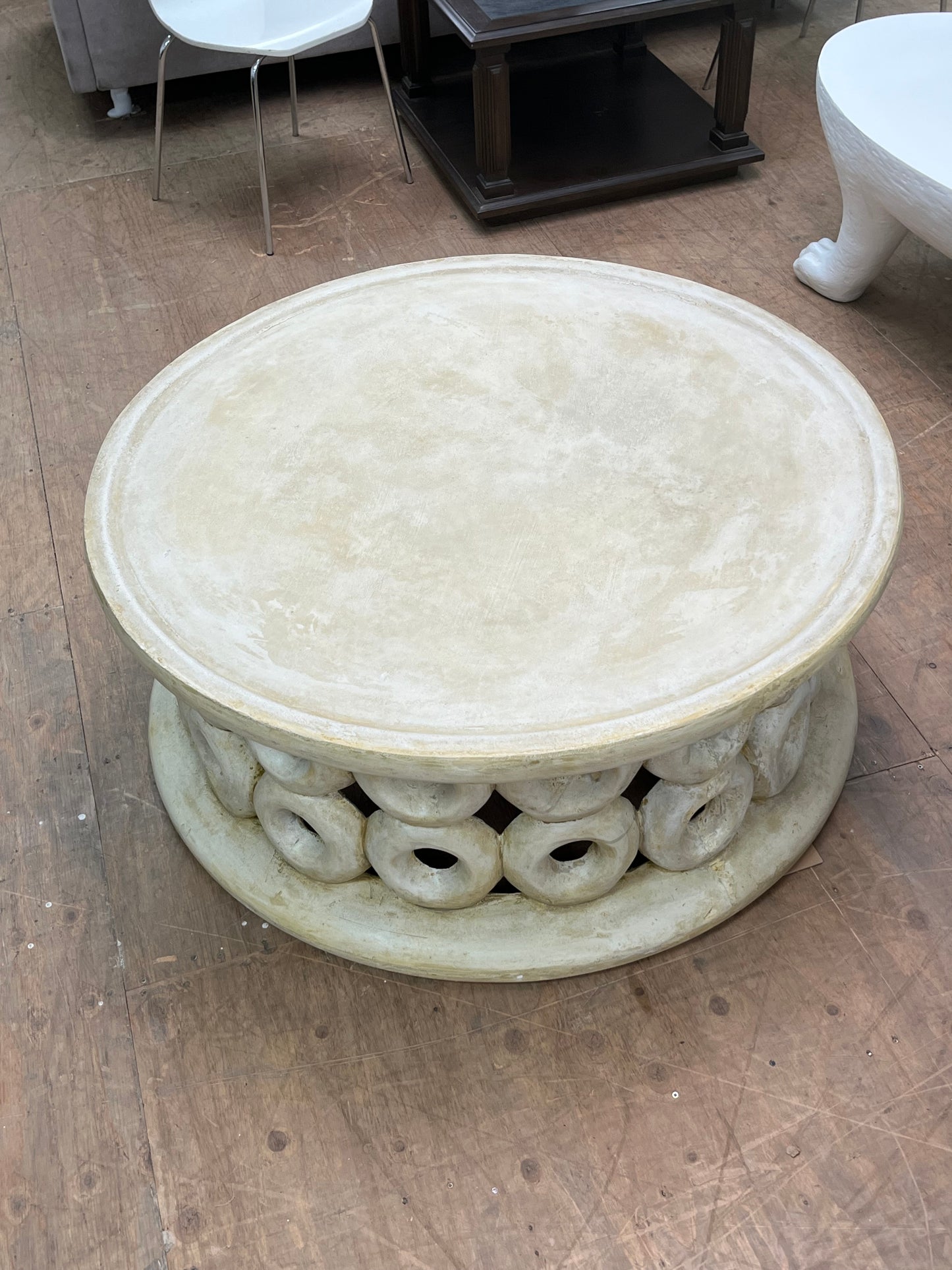 Oval Stone Outdoor Patio Table