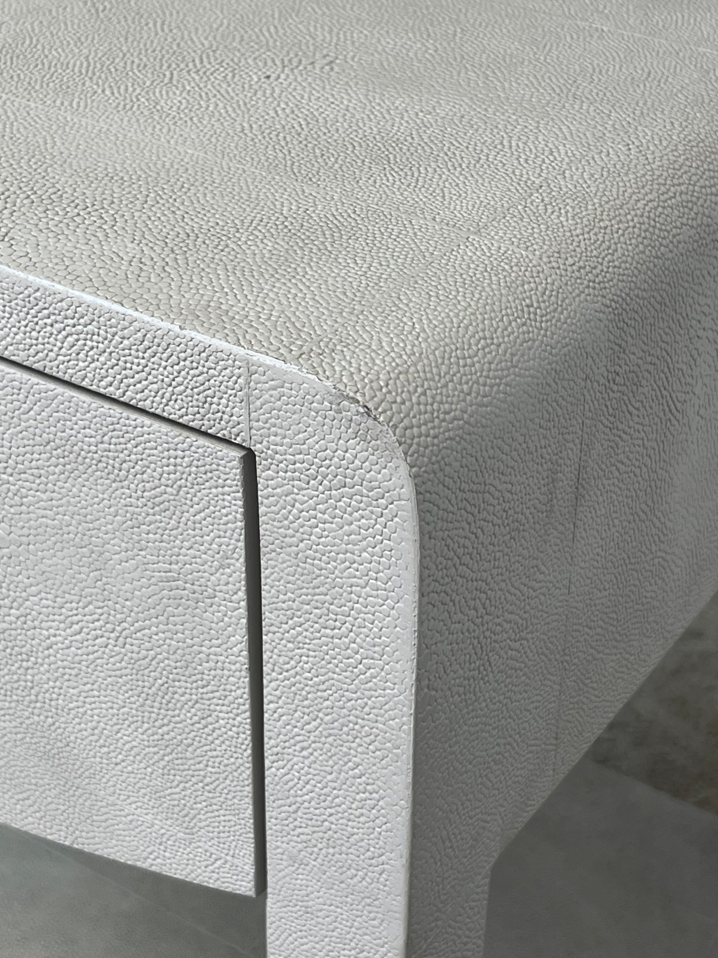 Modern Faux Raffia Nightstand
