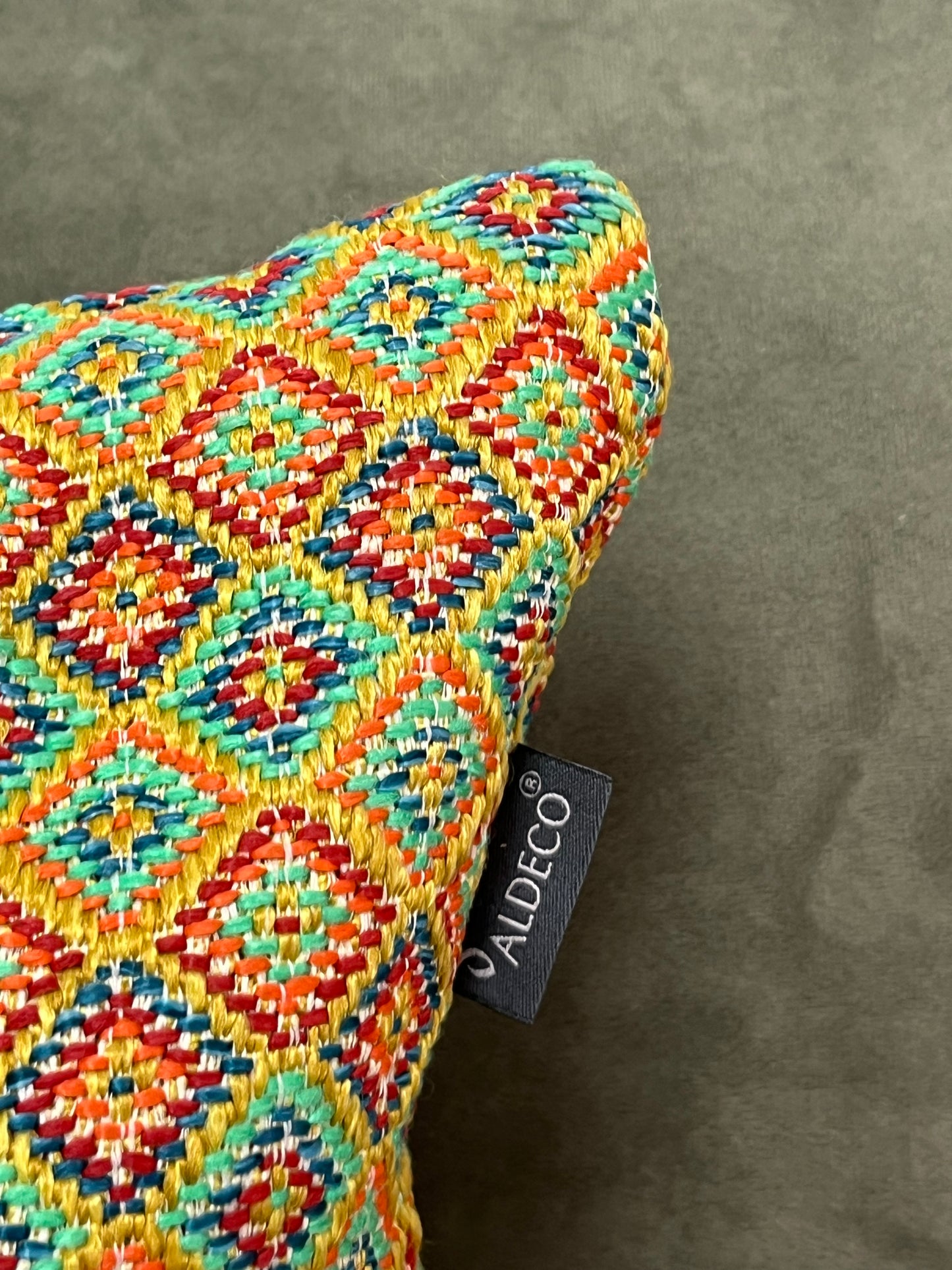 20" Orange Moroccan Style Geometric Pillow