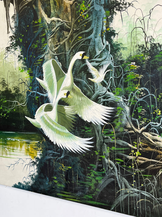 Original Oil Painting Wetlands without Frame