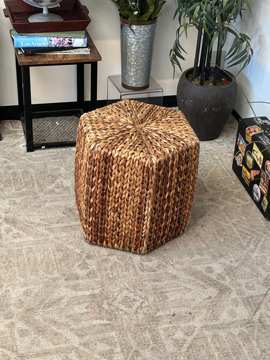 Wicker Rattan Ottoman