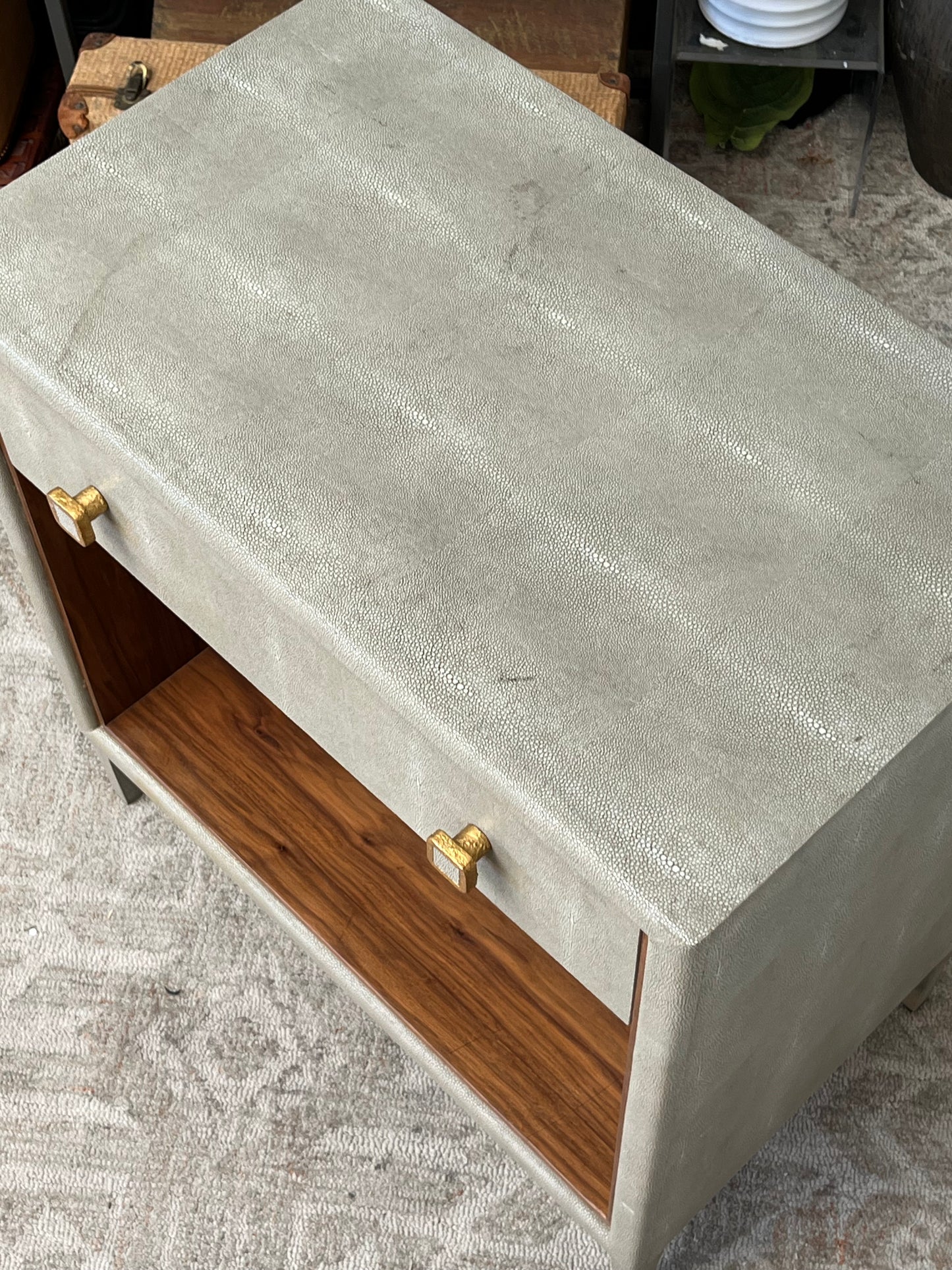 Shagreen Bedside Table