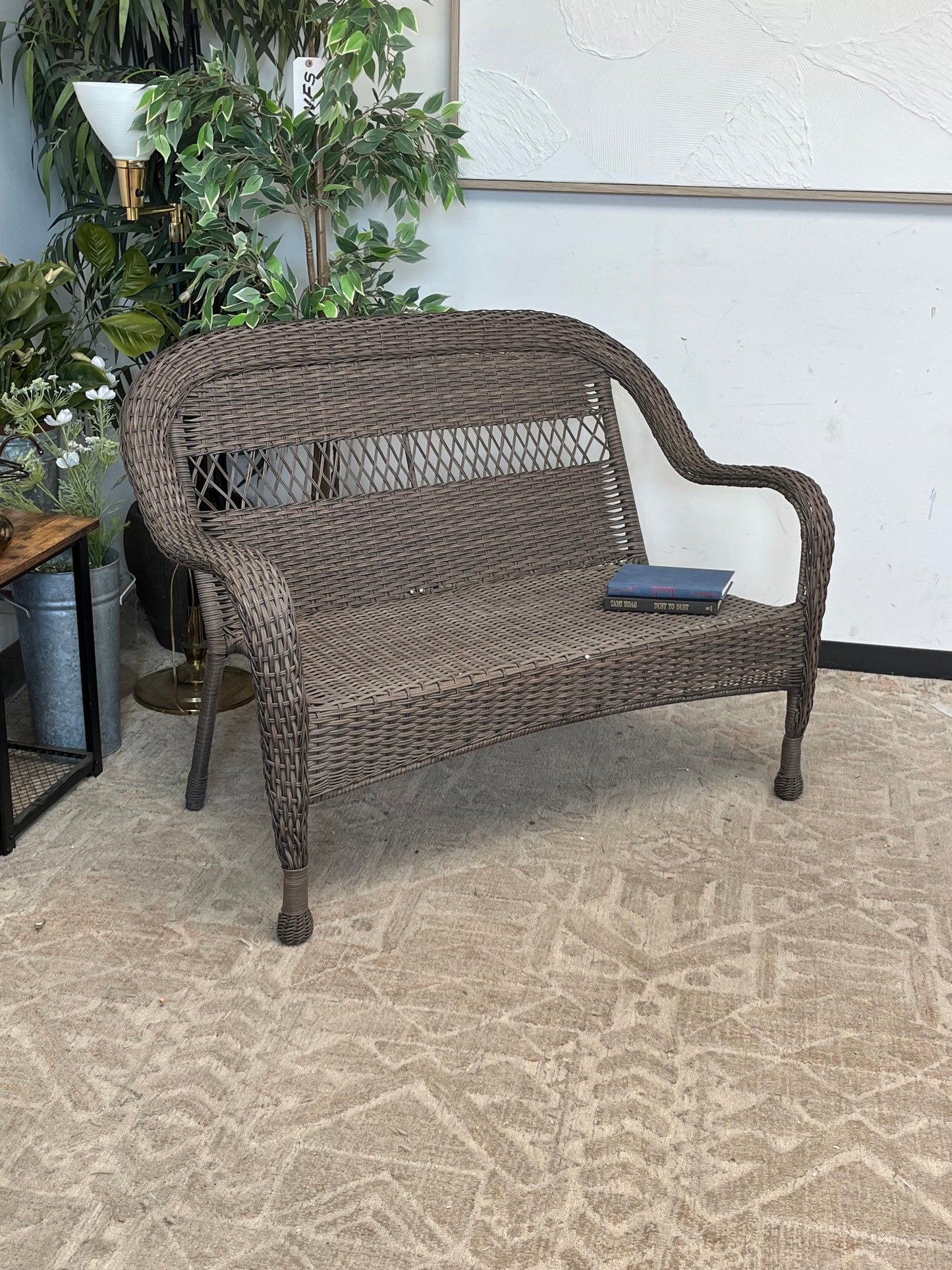 Hampton Bay Outdoor Poly Rattan Loveseat