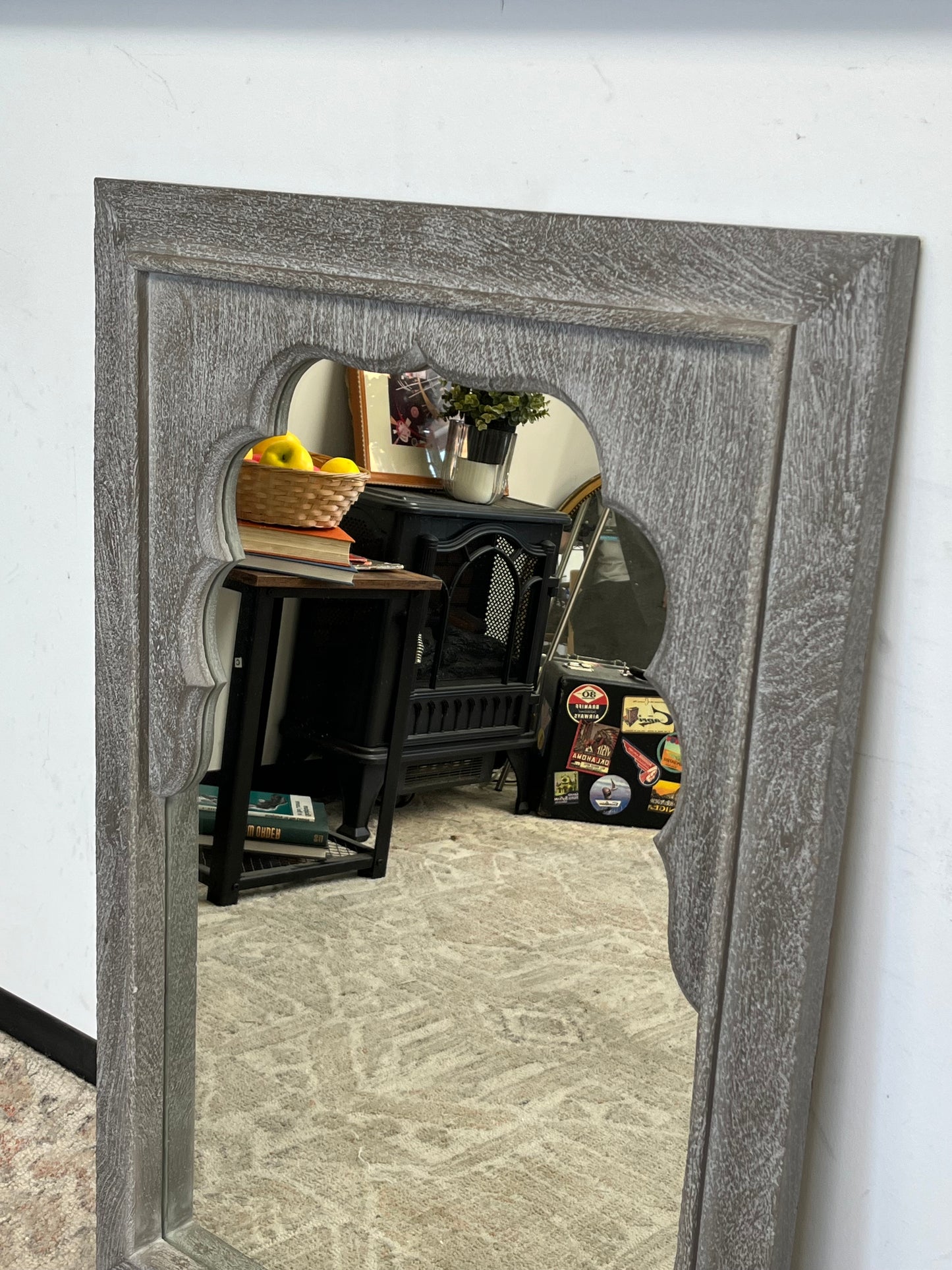 Mango Wood Ornate Framed Mirror