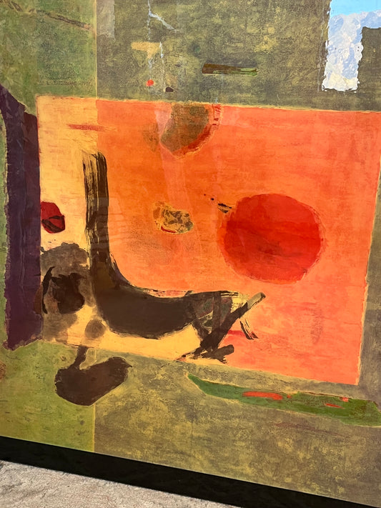 Tsugio Hattori Japanese Artist Framed Abstract Art