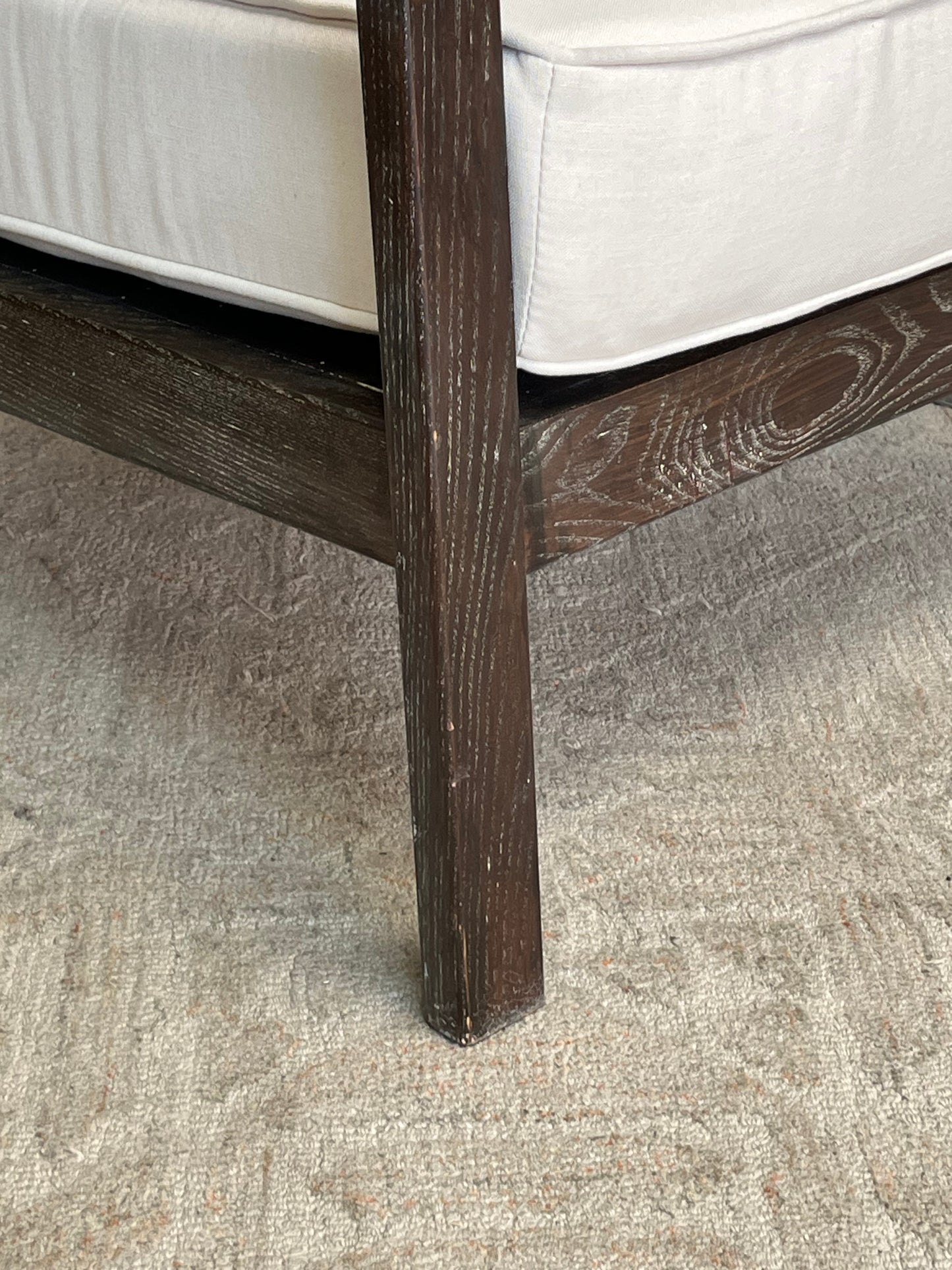 Modern Wooden Armchair with Cushions