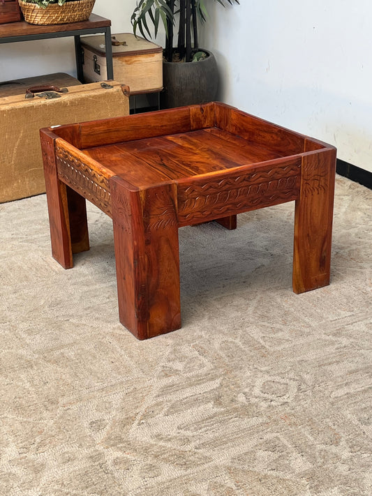 Carved Wooden Coffee Table