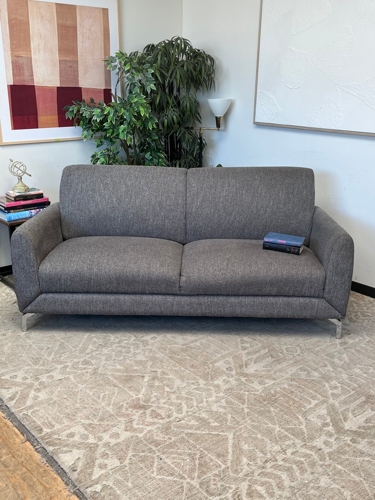 Cort Furniture Venture Grey Woven Loveseat