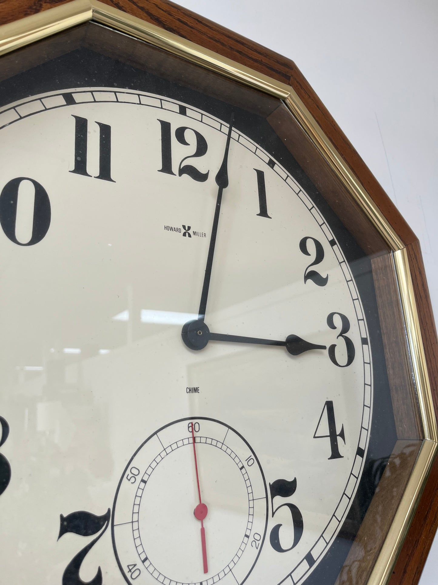 Vintage Howard Miller Octagon Wall Clock