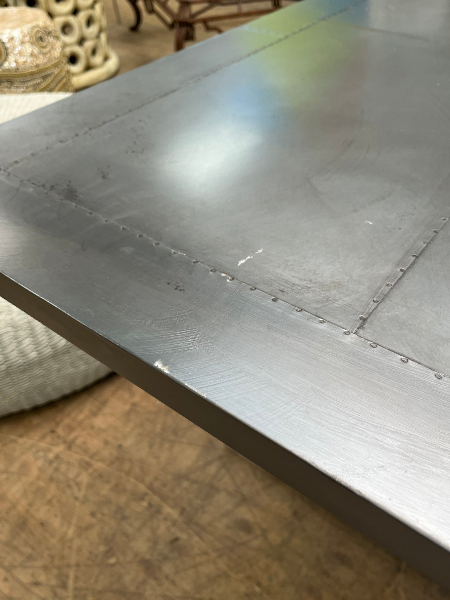 Farmhouse Style Metal 60" Dining Table