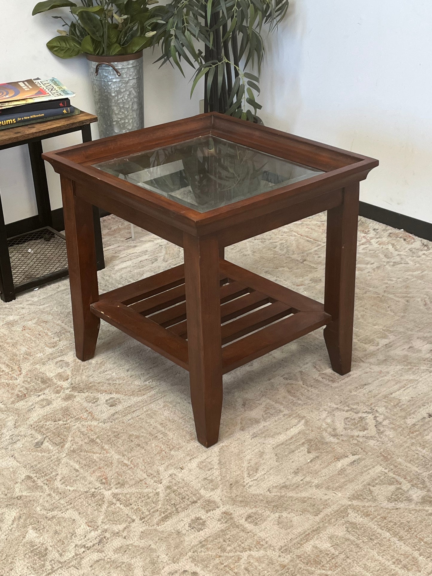 Craftsman Style Glass Nightstand