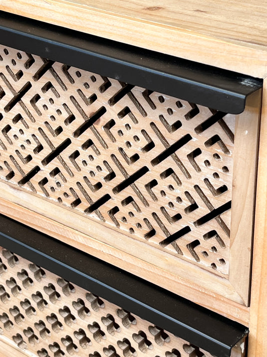 Moroccan Style 4-Drawer Side Table