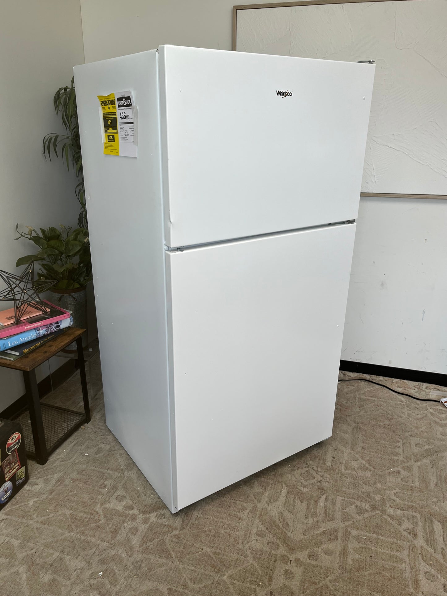 Whirlpool 20 Cu.ft White Top Freezer Refrigerator - Dented