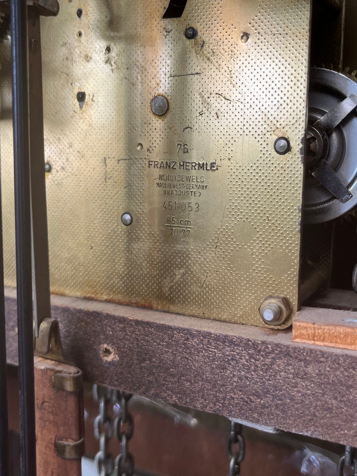 Franz Hermle Grandfather Clock - Not Working