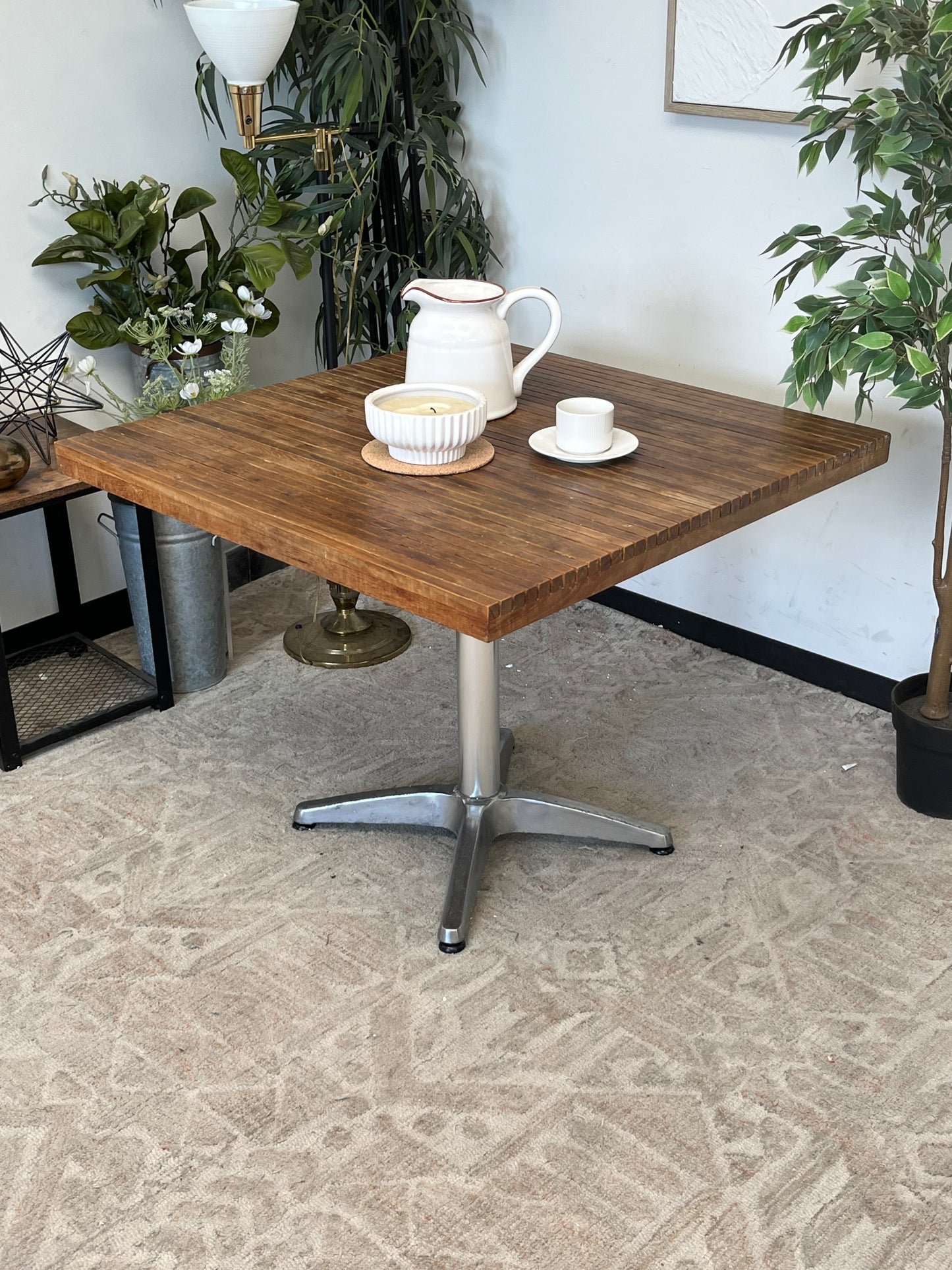 Modern Wooden Square Cafe Table