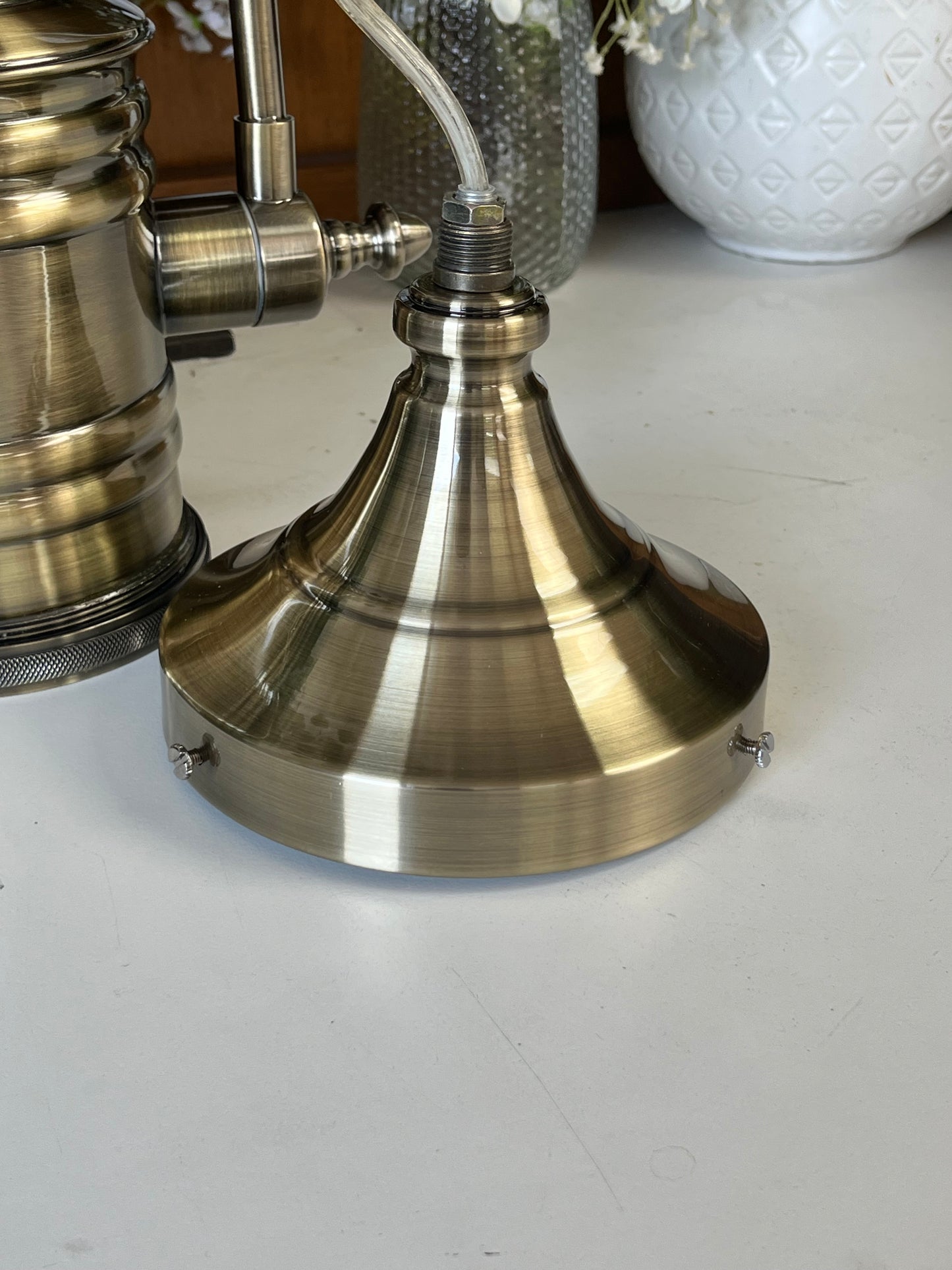 Vintage Style Brass Tone Hanging Light