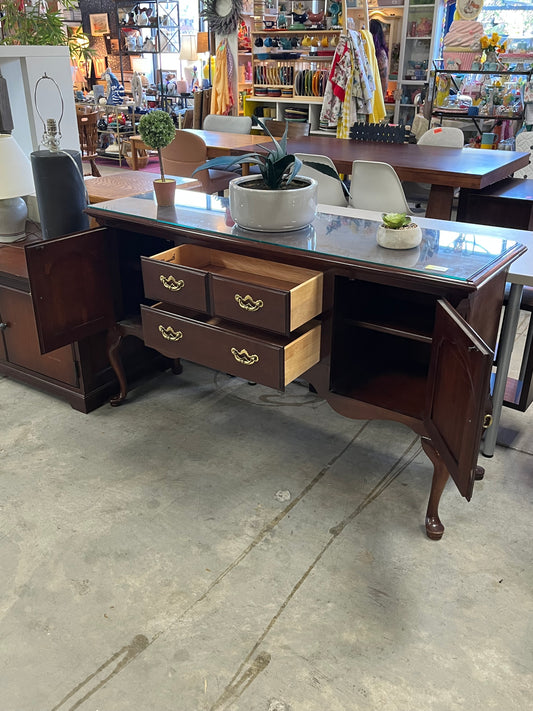 Thomasville Glass-Top Sideboard
