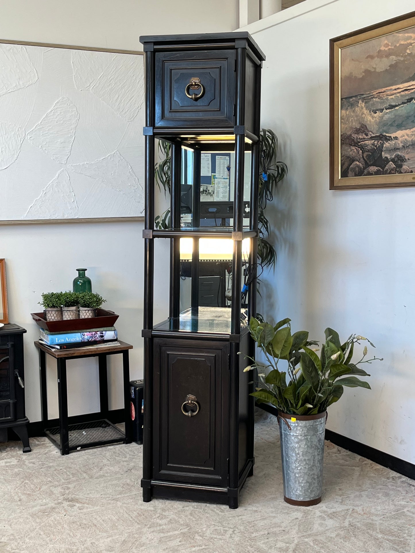Thomasville Furniture Antique Style Tall Cabinet