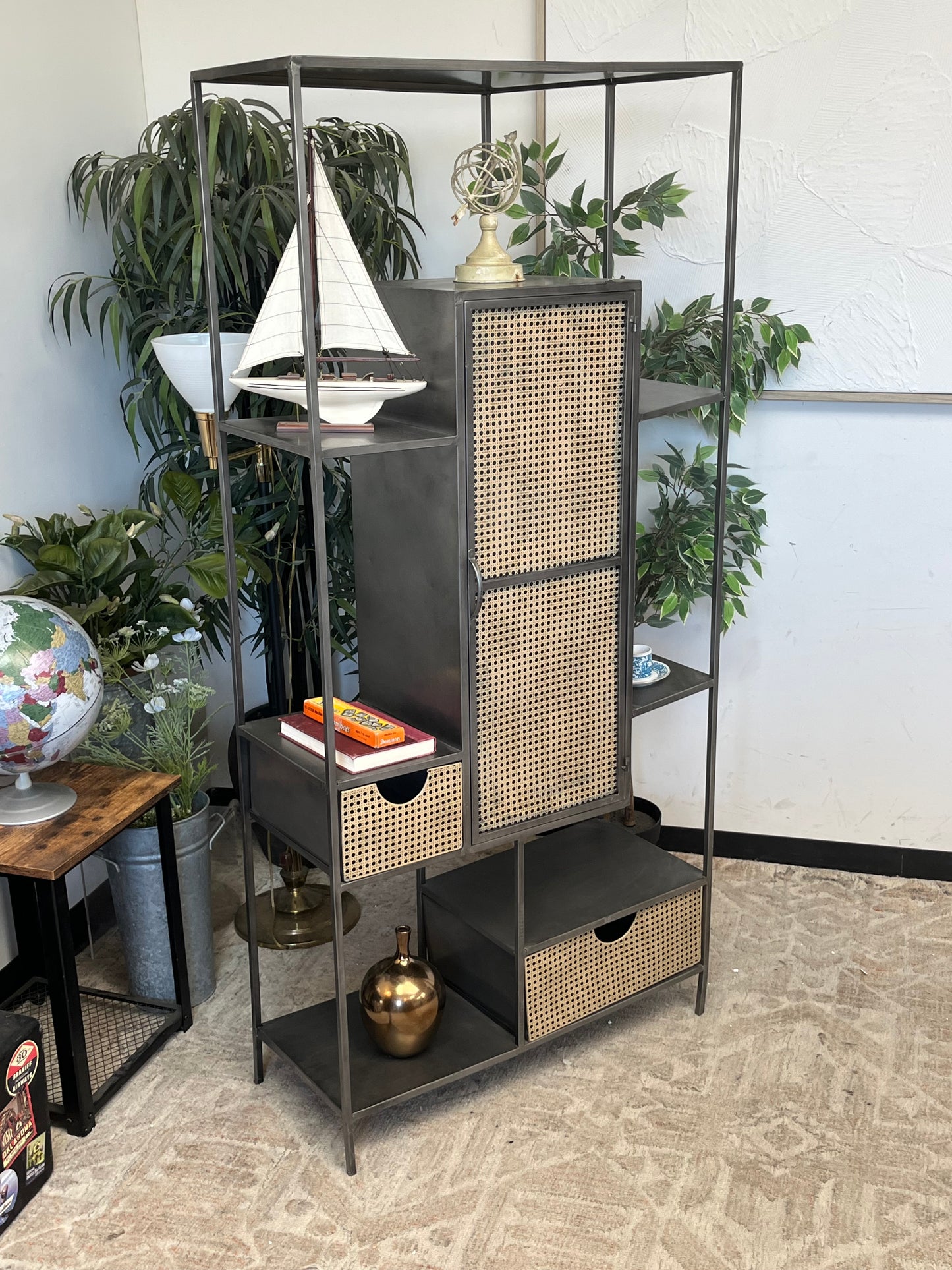 Industrial Style Metal Bookcase
