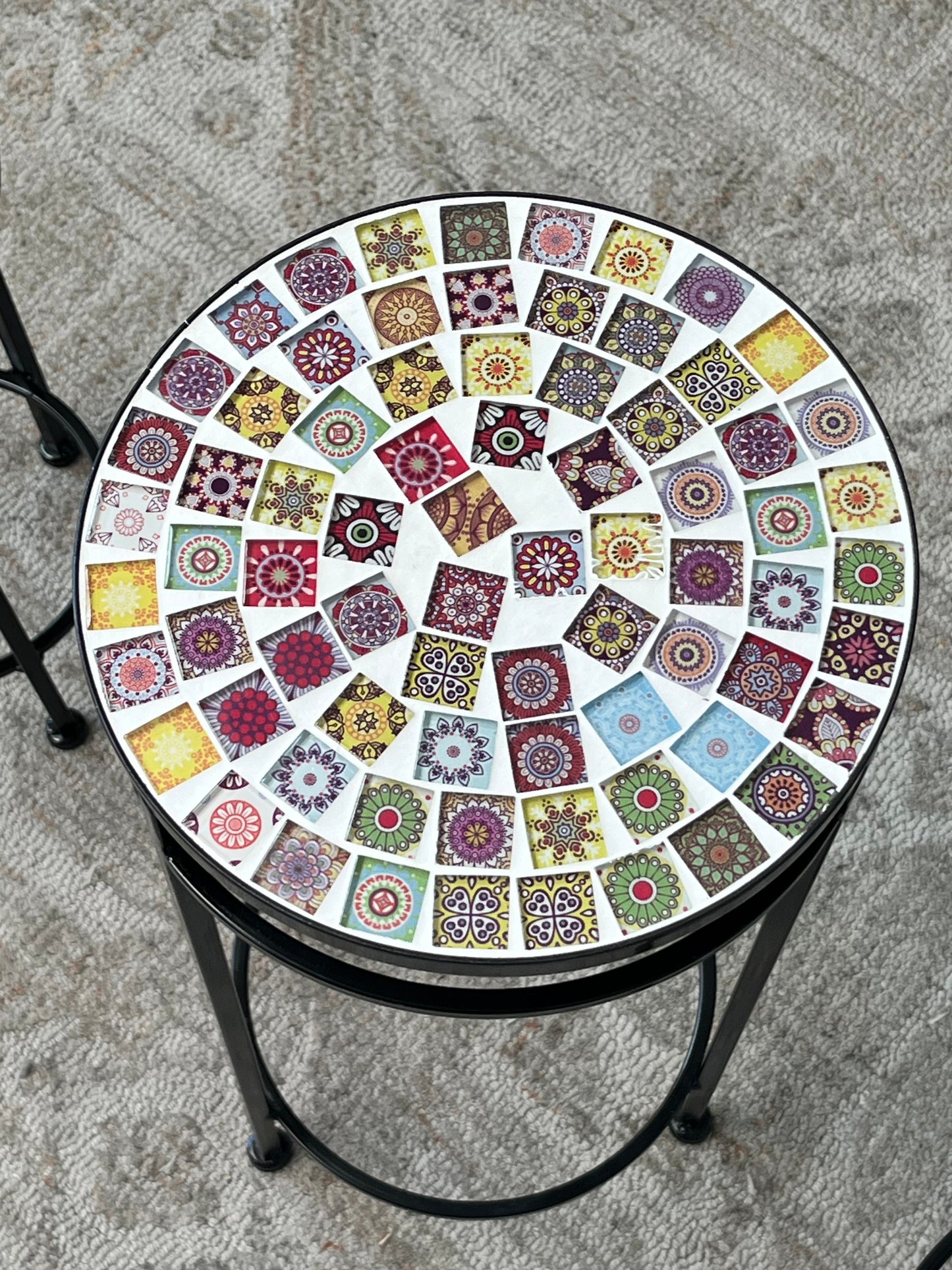 Mosaic Style 3pc Side Table