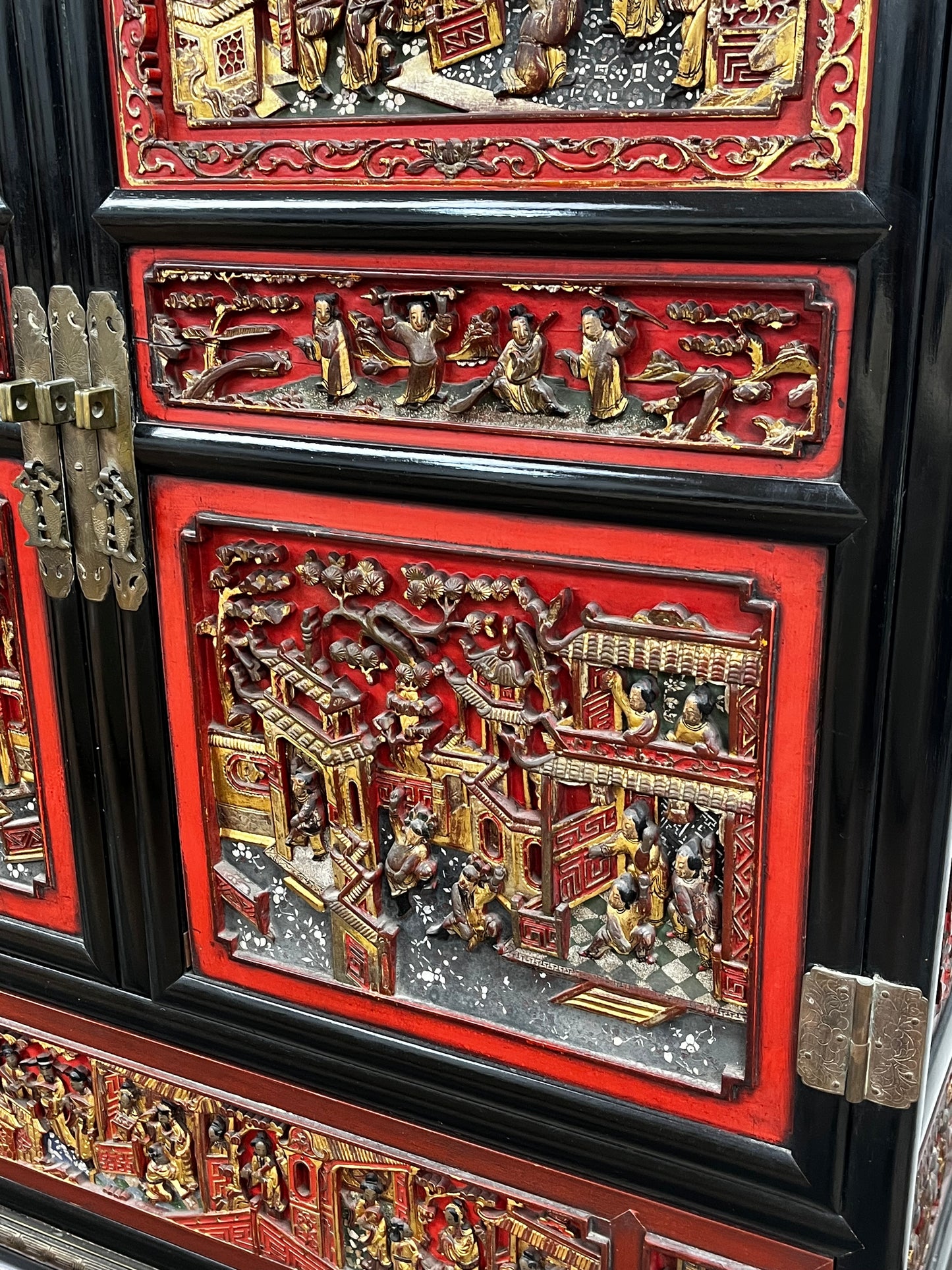 Vintage Ornate China Cabinet - Scene 2
