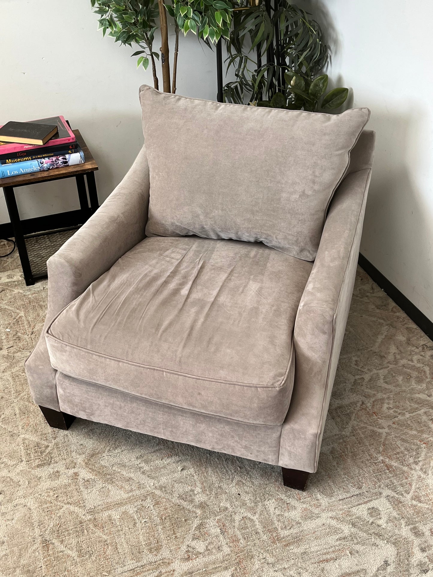 Broyhill Furniture Grey Suede Finish Sofa Chair