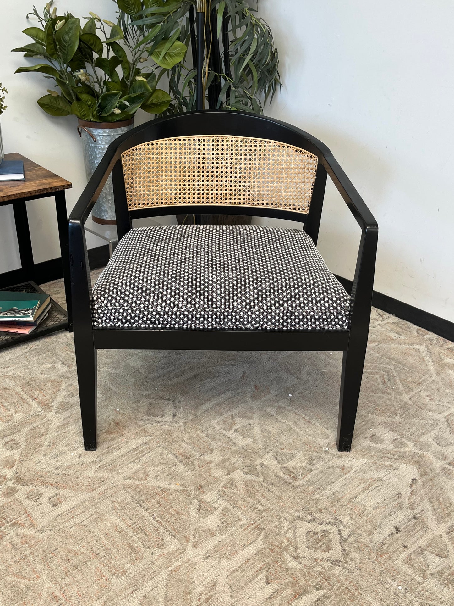 Mid Century Style Rattan Arm Chair