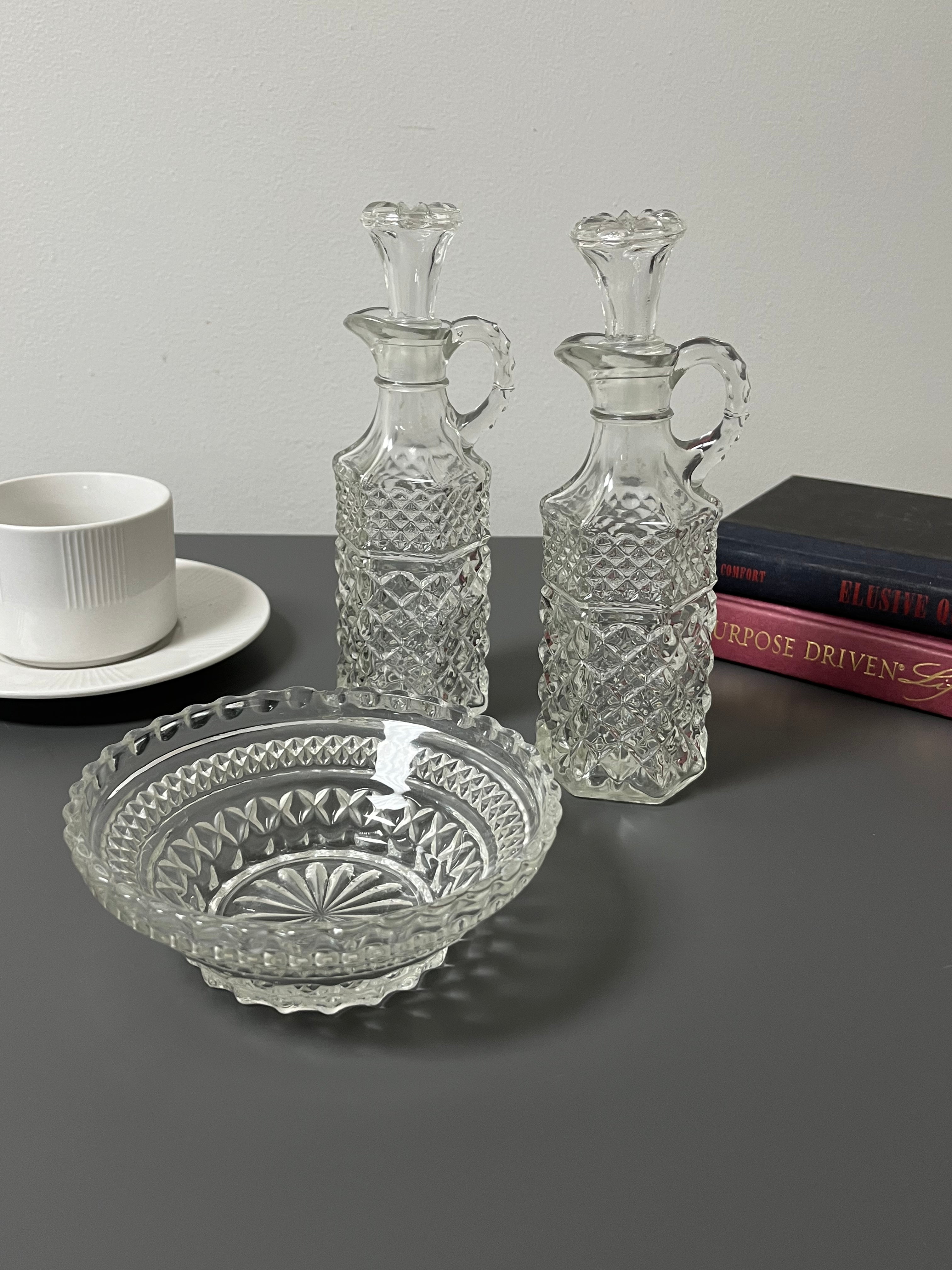 2 Cruets and Bowl Set SAN GABRIEL VALLEY HABITAT FOR HUMANITY