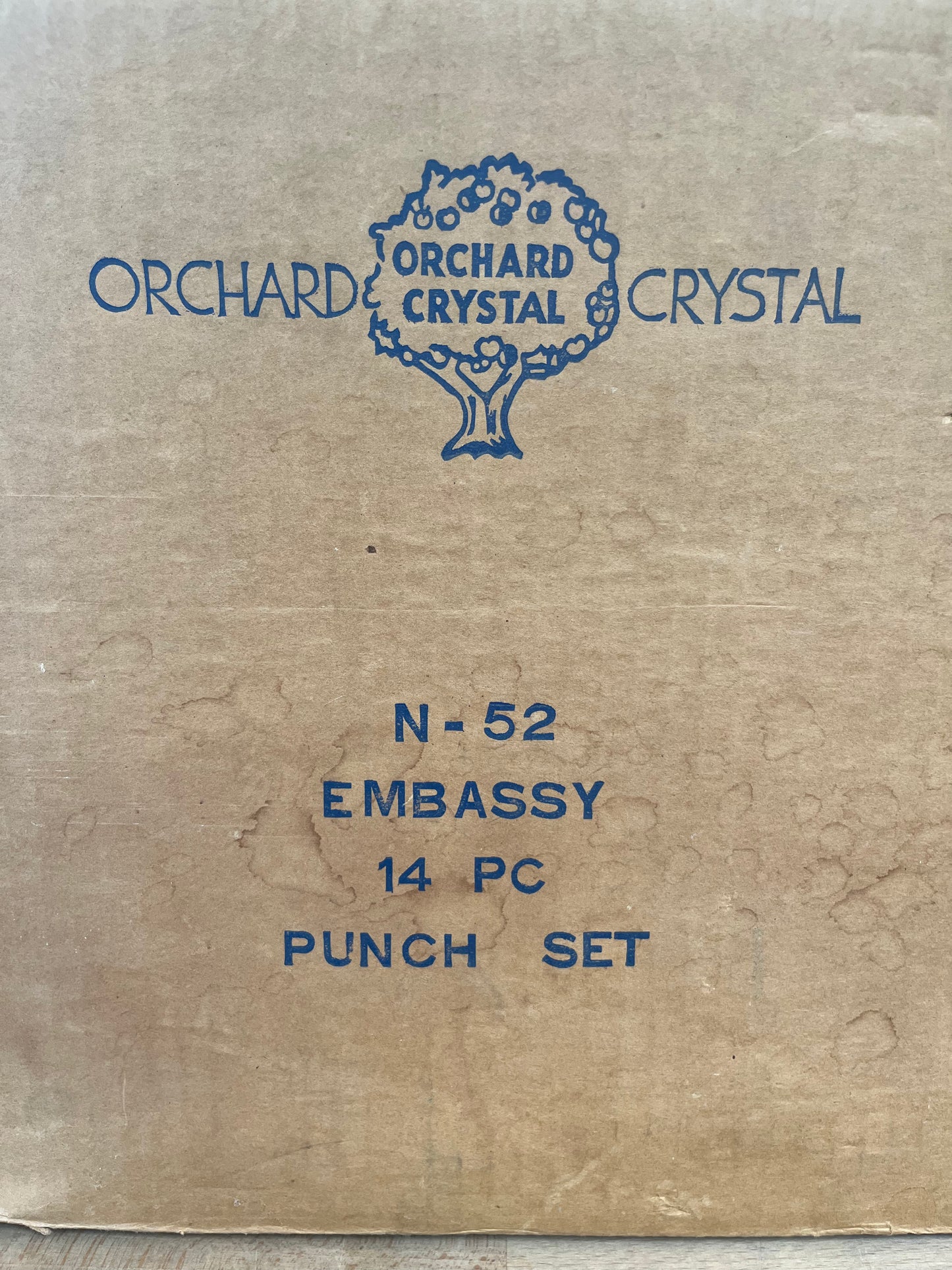 Vintage Crystal Punch Bowl Set