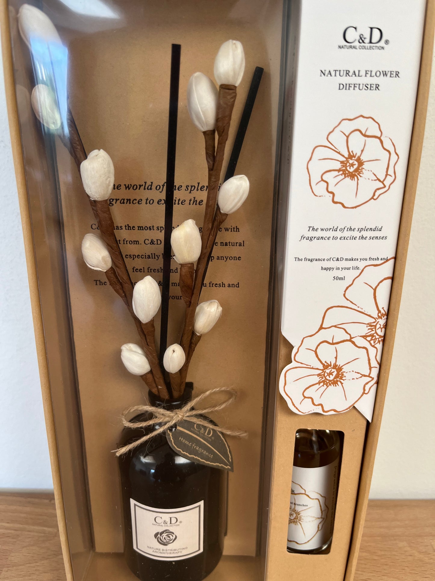 Faux Cotton Flower Diffuser