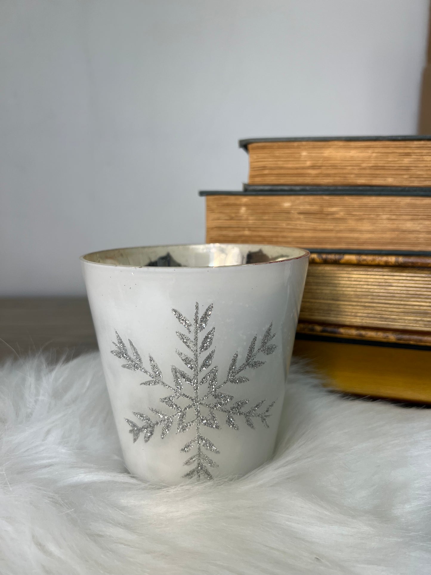 Glitter Snowflake Candle Holder
