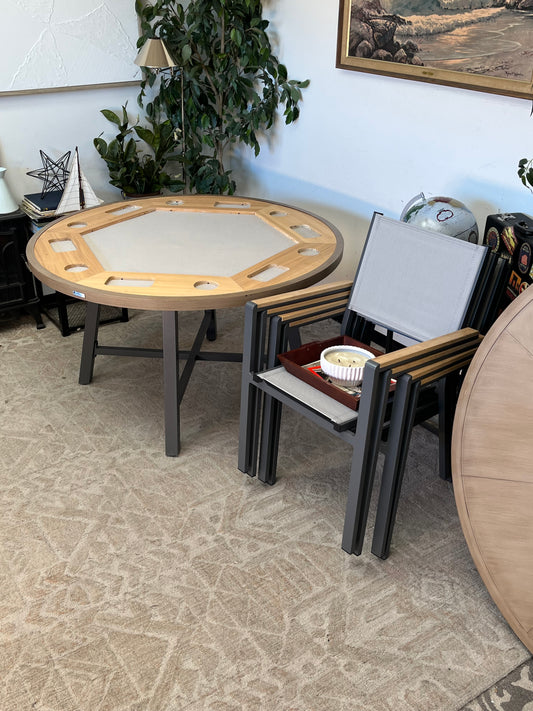 Greemotion Outdoor Game Table with 4 Chairs