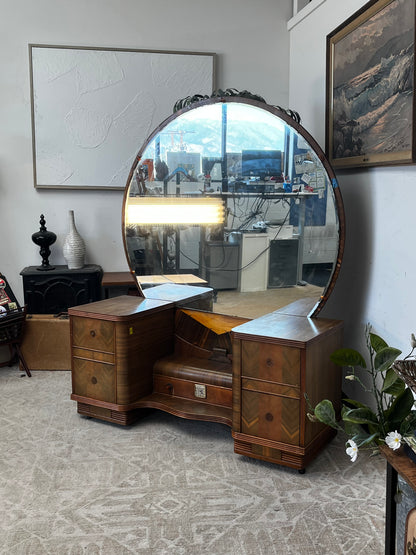 Art Deco Vintage Vanity w/ Mirror