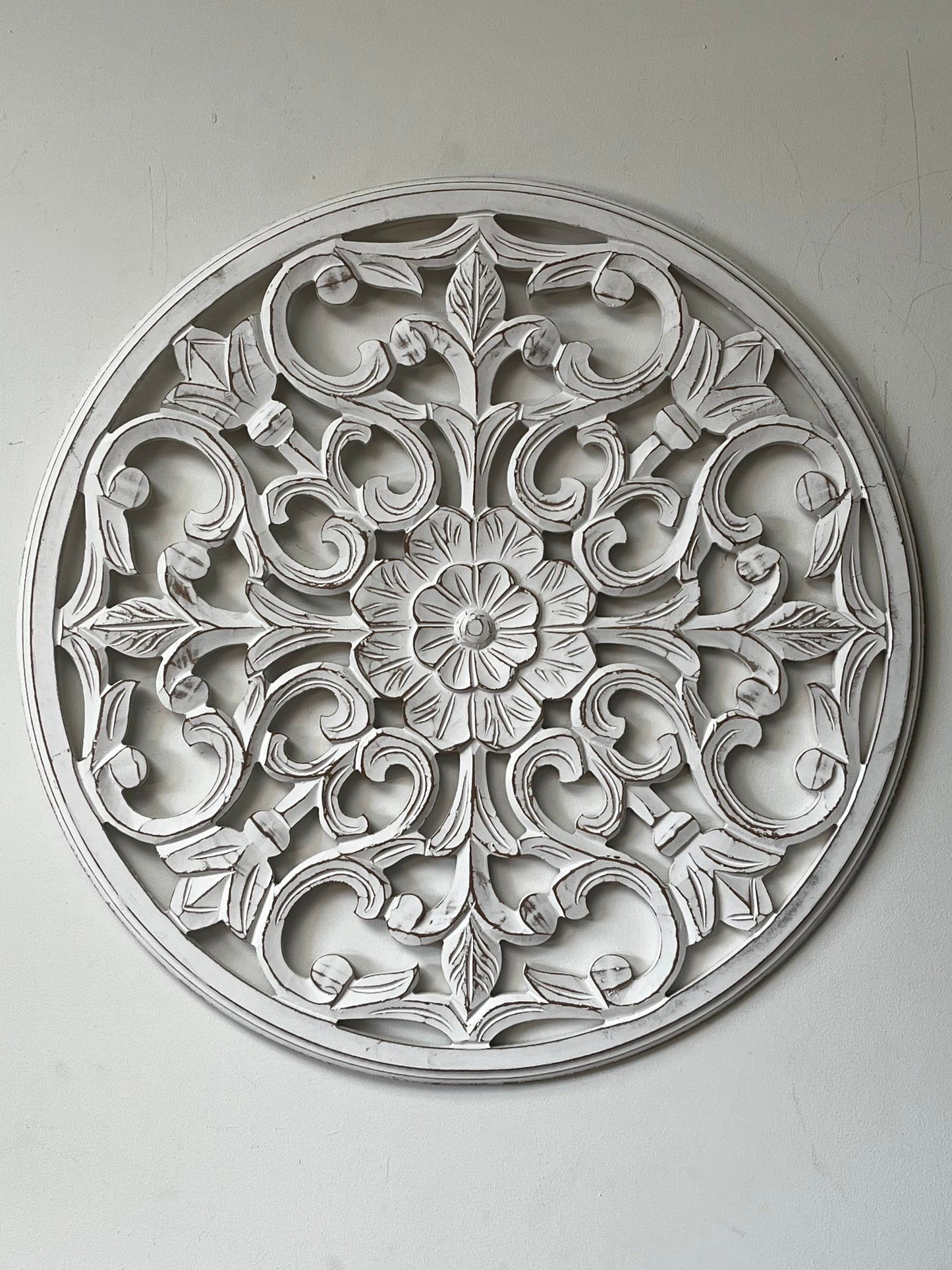 White-Wash Oval Panel