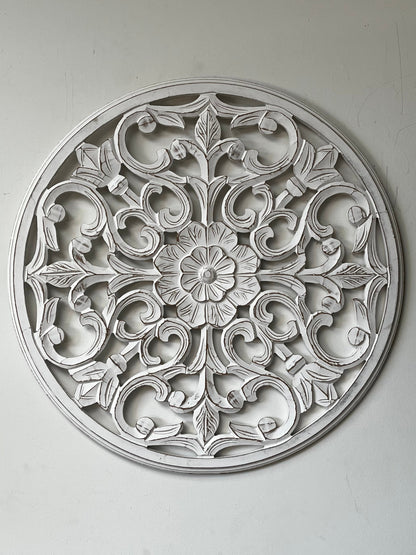 White-Wash Oval Panel