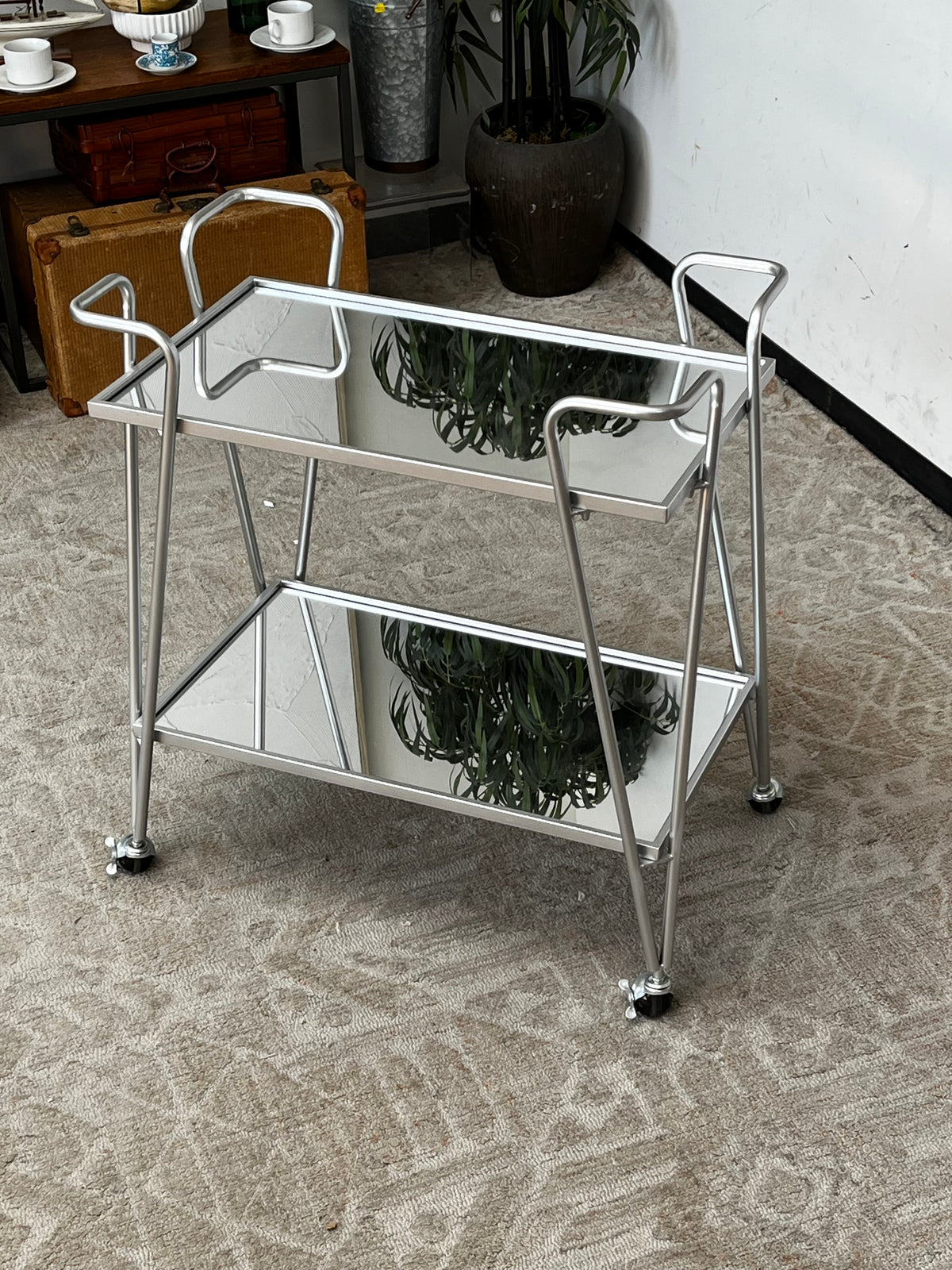 Industrial Style Metal Barcart